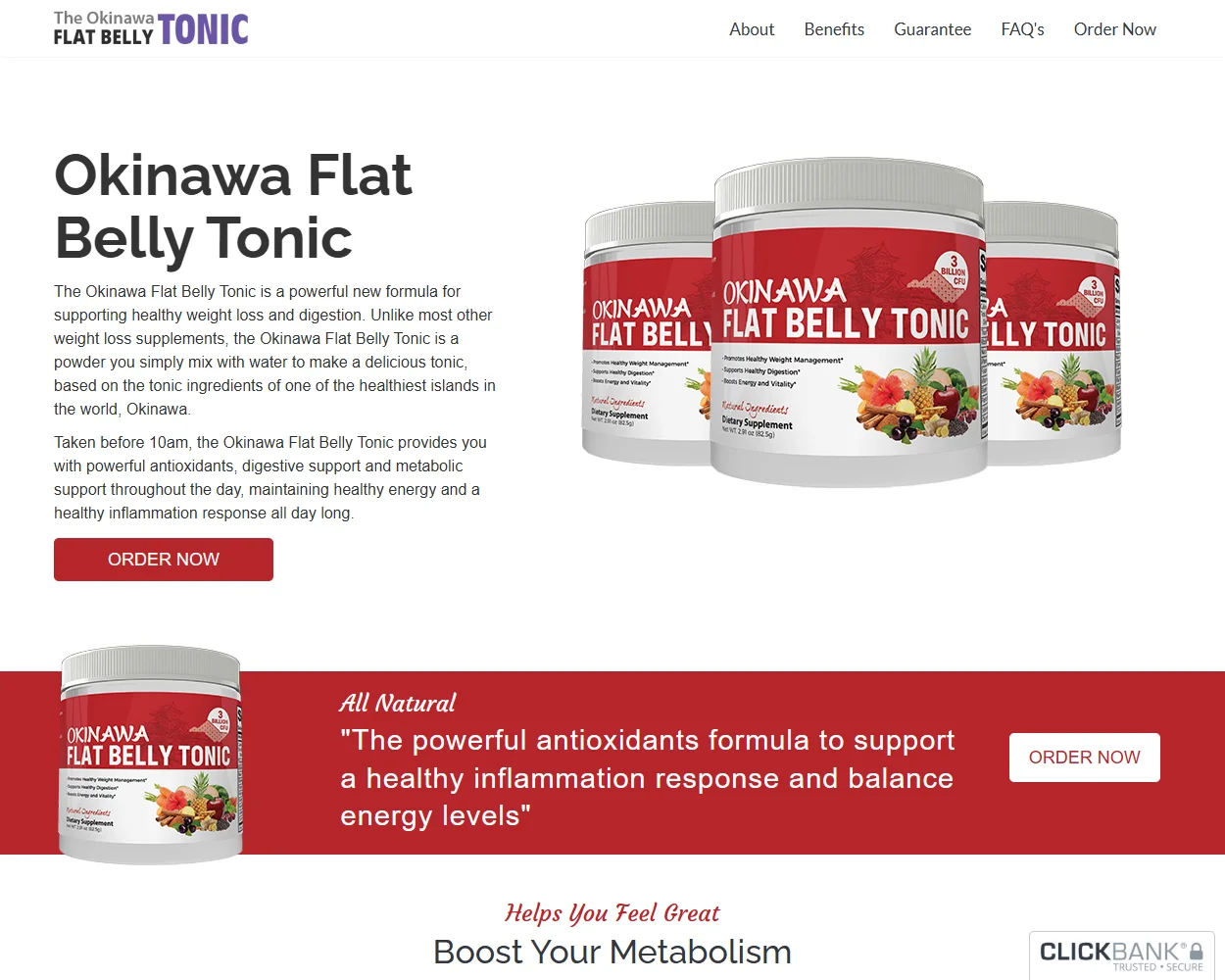 Flat Belly Tonic features