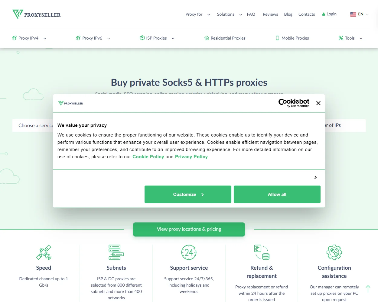 Proxy-Seller.com features