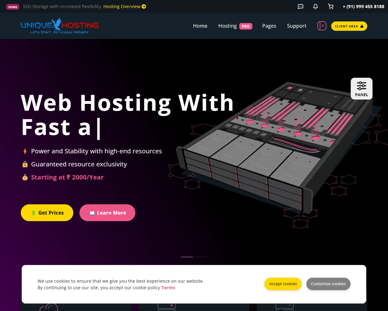 Unique Hosting features