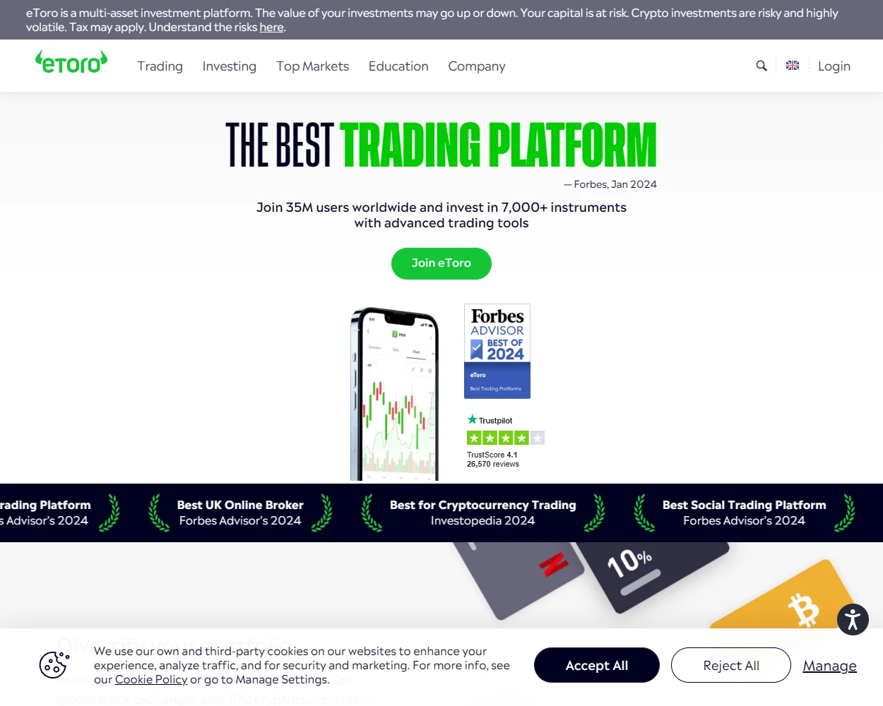 eToro features