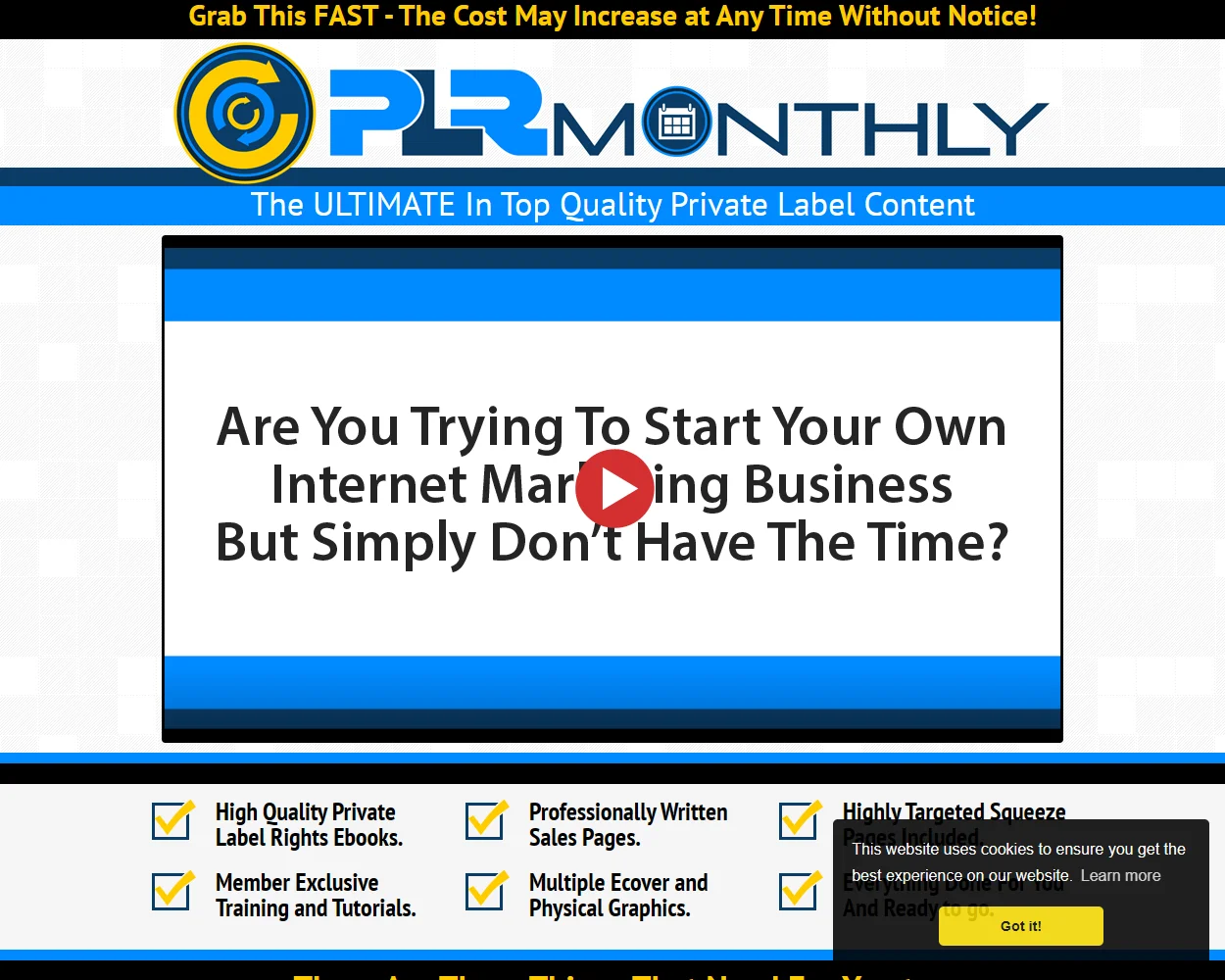 PLR Monthly features
