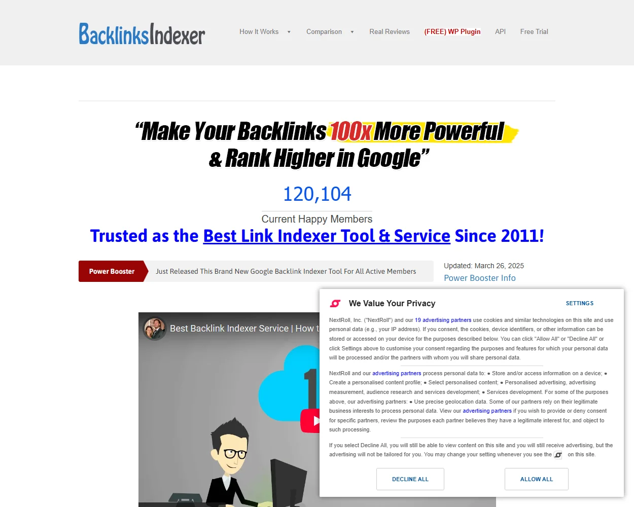 Backlinks Indexer features