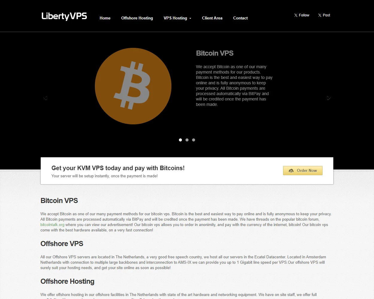 LibertyVPS features