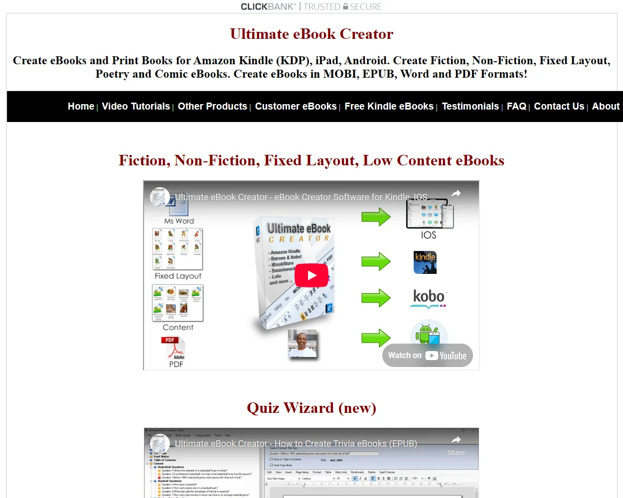 Ultimate Ebook Creator features