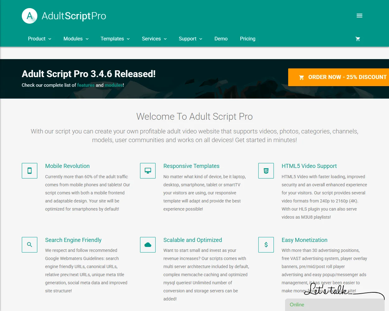 Adult Script Pro features