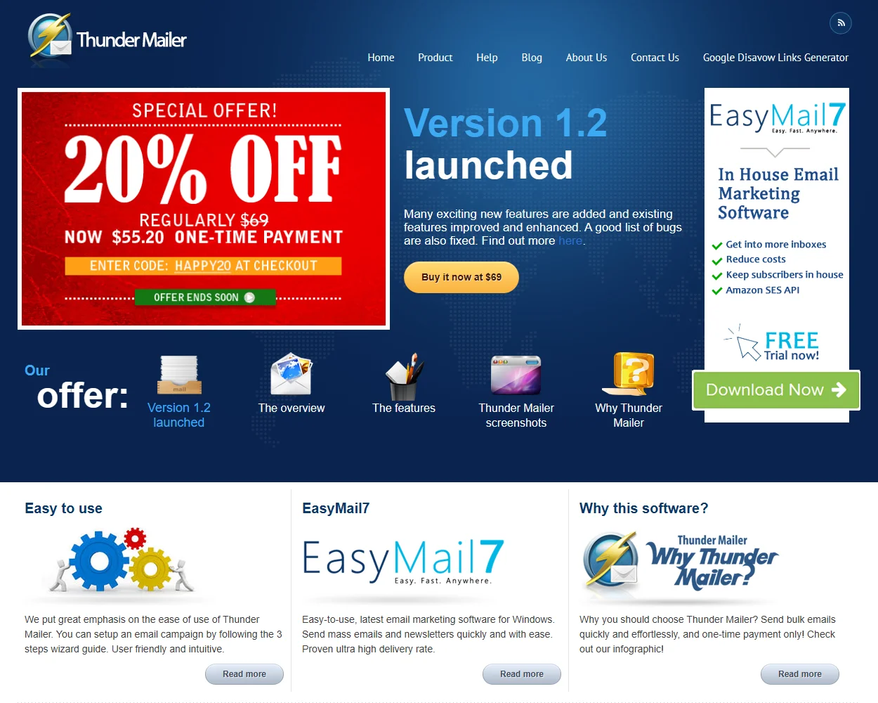 Thunder Mailer features