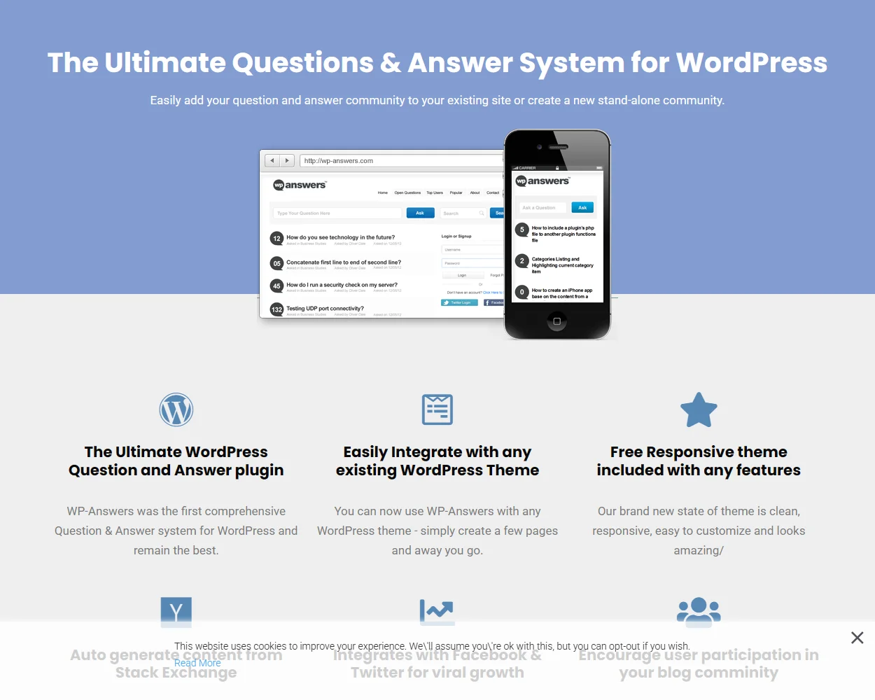 WP Answers features